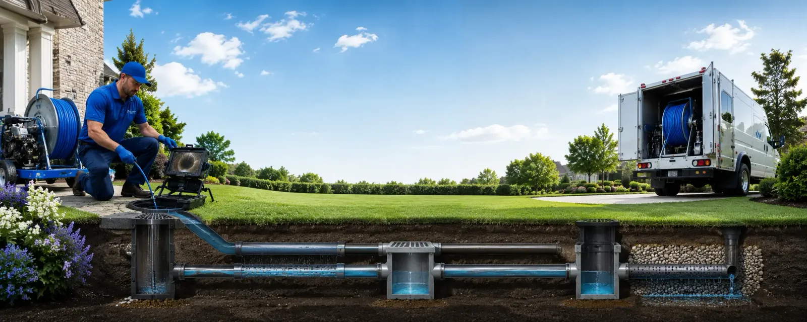 Outdoor drain cleaning information for Waverly, OH